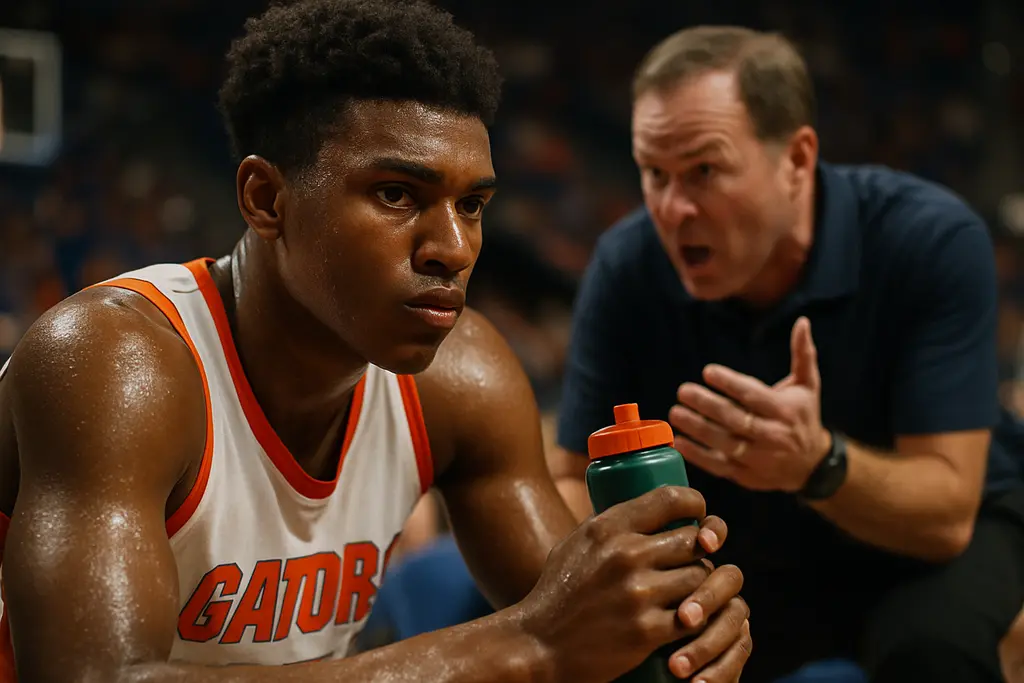 Gators freshmen bigs work through a physical front-court practice in Gainesville