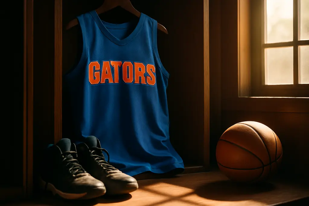 Gators Backcourt guards bringing the ball up during a Florida basketball practice