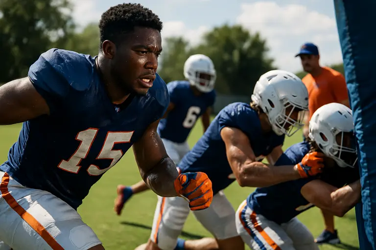 Gators players run a half-court drill during offseason basketball workouts