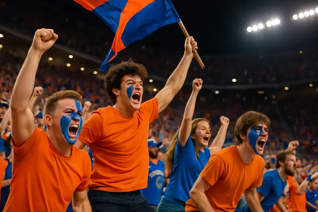 Gators vs Duke matchup scene inside a packed college basketball arena